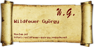 Wildfeuer György névjegykártya