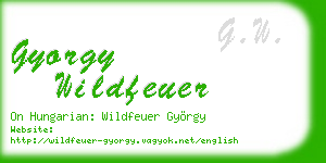 gyorgy wildfeuer business card
