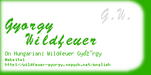 gyorgy wildfeuer business card